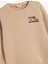 Baskı Detaylı Bisiklet Yaka Şardonlu Uzun Kollu Sweatshirt 3