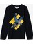 Siyah Erkek Çocuk Batman Çizgi Film Desenli Pamuklu Uzun Kollu Pijama Takımı 2
