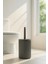 Lines Serisi Antrasit/gri Akrilik Tuvalet Fırçası – Silindir Standlı, 34CM, Kolay Temizlik - 3371 3