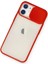 Newface iPhone 11 Kılıf Palm Buzlu Kamera Sürgülü Silikon - Kırmızı 3