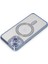 Newface iPhone 15 Kılıf Joke Simli Magneticsafe Kılıf - Mavi 2