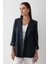 Kadın Çizgili Içi Astarlı Kol Detaylı Blazer Ceket 1