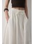 Kadın Beli Lastikli Çift Cepli Keten Etek 4