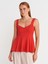 31973 Peplum Streç Top-Kırmızı 1