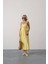 Askılı Basic Uzun Elbise - Sarı 2