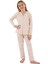 Kız Çocuk Krem Uzun Kollu Pijama Takımı 3435-G 1