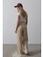 Beli Yarım Lastikli Palazzo Pantolon - Camel 4