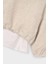 Kız Çocuk Etek Ucu Gömlek Görünümlü Pelüş Sweatshirt - Bej 3