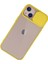 Newface iPhone 13 Kılıf Palm Buzlu Kamera Sürgülü Silikon - Sarı 3