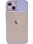 Newface iPhone 13 Kılıf Palm Buzlu Kamera Sürgülü Silikon - Lila 1