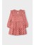 Kız Çocuk Göğsü Gipeli Fırfırlı Elbise - Kiremit 2