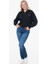 Kadın Fermuarlı Yarım Balıkçı Sweatshirt - Siyah 2