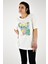 Sıfır Yaka Renkli Baskılı T-shirt 2