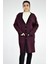 Sim Detaylı Triko Uzun Ceket 4