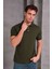 Erkek Slim Fit Pamuklu Yumuşak Doku Nefes Alan Kumaş Yakalı Tişört 1