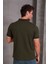 Erkek Slim Fit Pamuklu Yumuşak Doku Nefes Alan Kumaş Yakalı Tişört 5