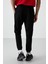 Comfort Fit Nakışlı Siyah Erkek Eşofman Altı T15ER-82123_01 5