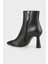 Siyah Deri Kadın Topuklu Bot 3