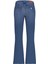 Kadın Ispanyol Paça Regular Fit Jean Pantolon - Mavi 4
