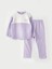 Lcw Baby Lila Bisiklet Yaka Uzun Kollu Baskılı Kız Bebek Sweatshirt ve Eşofman Alt 2'li Takım 5