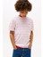 Erkek Çocuk Rahat Kesim Çizgili T-Shirt - Pembe 1