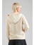 Kadın Kapüşonlu Minimal Logo Baskılı Sweatshirt - Krem 2