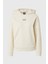 Kadın Kapüşonlu Minimal Logo Baskılı Sweatshirt - Krem 5