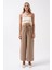 Ince Askılı Crop Ekru Top 2