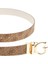 Kadın Çift Taraflı Harf Tokalı Kemer - Kahverengi / Krem 5