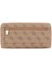 Kadın Brenton Fermuarlı Logolu Uzun Cüzdan - Latte 2