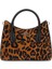 Kadın Leopar Desenli Tüy Dokulu Deri El Çantası - Mix 1