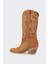 Taba Deri Kadın Western Çizme 3
