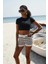 Nepo Baskılı Crop Siyah T-Shirt 4