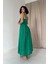 Yeşil Askılı Aparatlı Brode Elbise 4