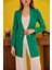 Yeşil Blazer Düğmeli Ceket 3