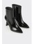 Siyah Deri Kadın Topuklu Bot 2