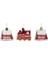 Yılbaşı Süsü 3'lü Tren Ev Kırmızı 6 cm 1