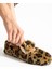 Leopar Peluş Kışlık Düz Taban Kadın Babet FT3939 3