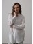 Yan Büzmeli Tunik Gömlek - Beyaz 3