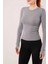 Uzun Kollu Basic Gri Bluz 4