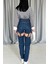 Mavi Askılı Iki Parça Jeans Pantolon 4