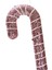 Yılbaşı Süsü Baston Şeker Pembe 33 cm 2