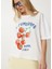 Kadın Oversize Kısa Kollu Baskılı %100 Pamuk T-Shirt 1
