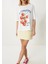 Kadın Oversize Kısa Kollu Baskılı %100 Pamuk T-Shirt 2