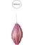 Yılbaşı Süsü Dalgalı Simli Oval 3'lü Top Pembe 11 cm 2