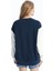 Xsıde Lacivert Bisiklet Yaka Baskılı Uzun Kollu Oversize Kadın Sweatshirt 5