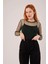 Transparan Yeşil Tül Basic Bluz 4
