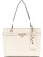 Kadın Kapitone ve Monogram Desenli Tote Çanta - Krem 1