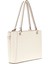 Kadın Kapitone ve Monogram Desenli Tote Çanta - Krem 3
