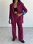 Ottoman Çizgili Ceket-Pantolon Tk - Fuşya 2